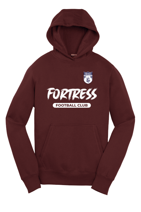 Fortress 26 Pullover Hooded Maroon Sweatshirt